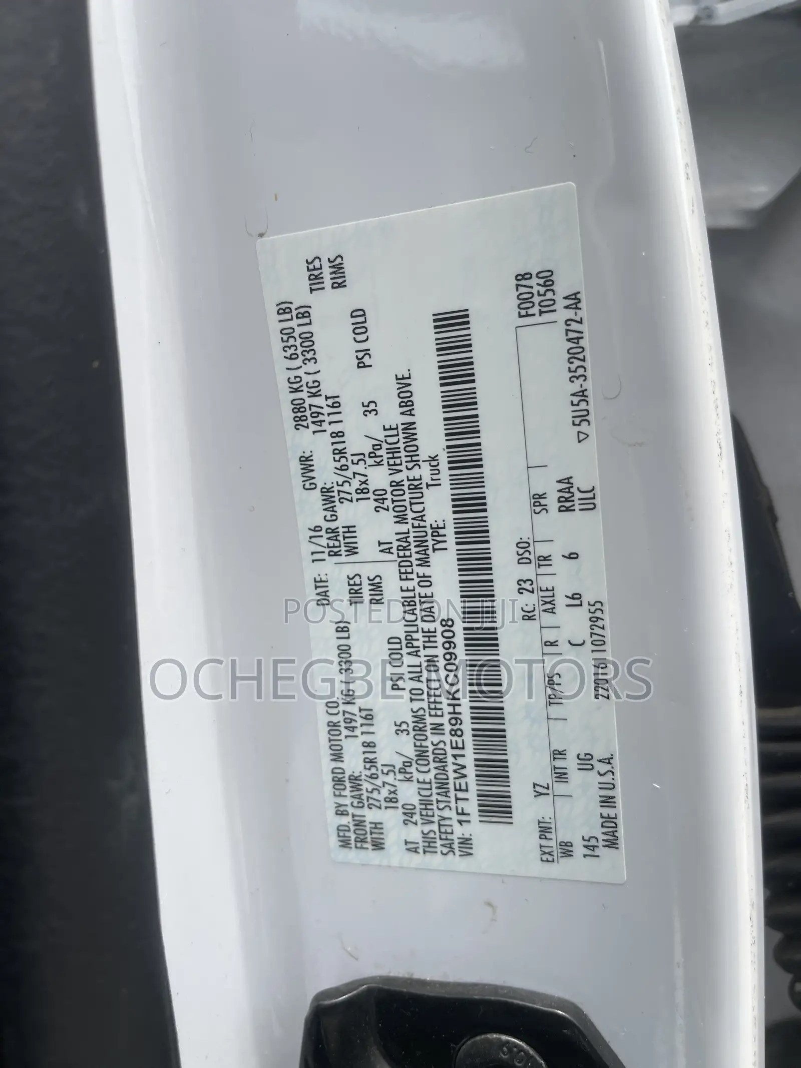 Ford F-150 2017 White