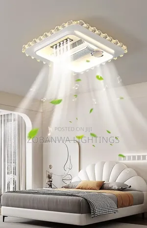Invisible Bladeless LED Ceiling Fan Light Chandeliers