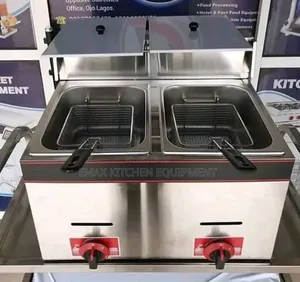 2 Tanks 2 Basket Gas Deep Fryer