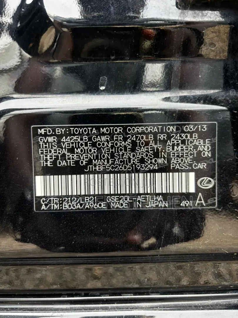 Lexus IS 2013 Black