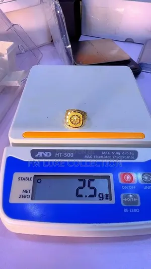 Men's Gold Ring and Cuban Bracelet