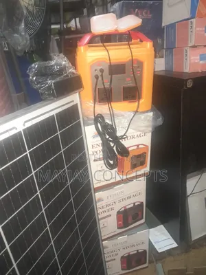 300W Feisun Solar Generator + 60W Panel | USB Type-C, MP3& 2-Bulbs