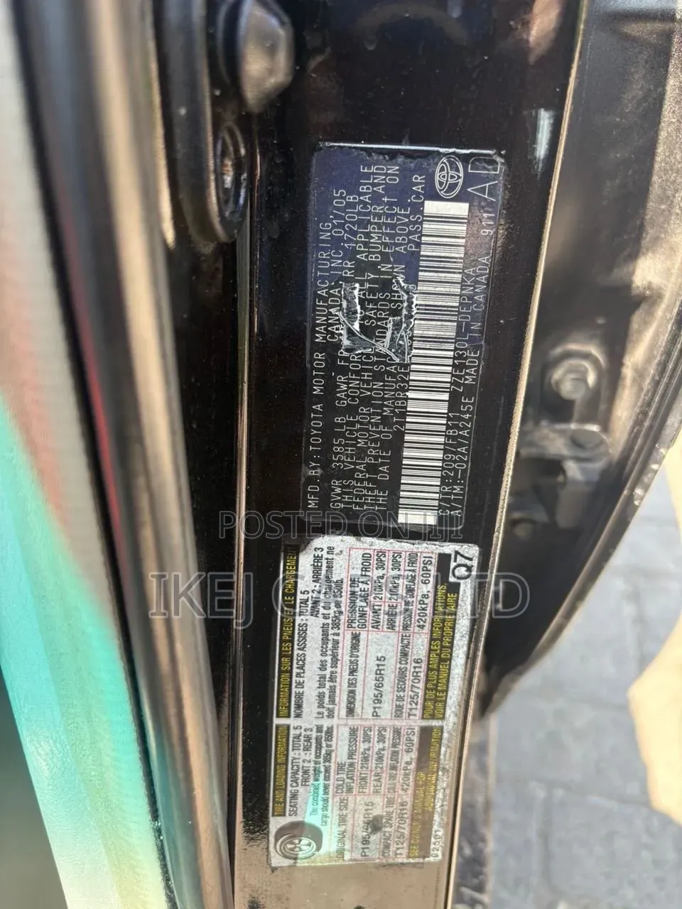 Toyota Corolla 2005 Black