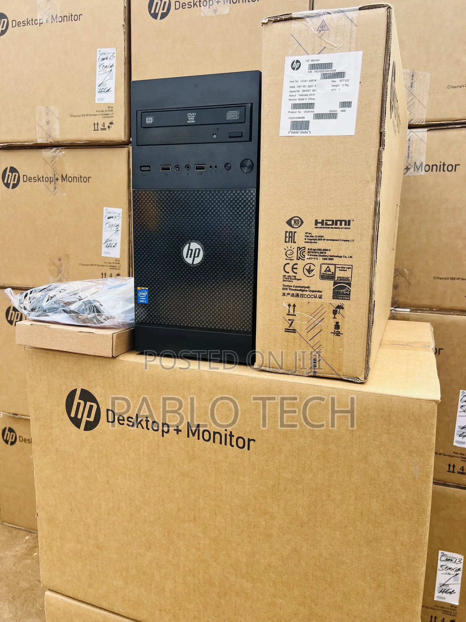 New Desktop Computer HP 8GB Intel Core i3 SSD 256GB