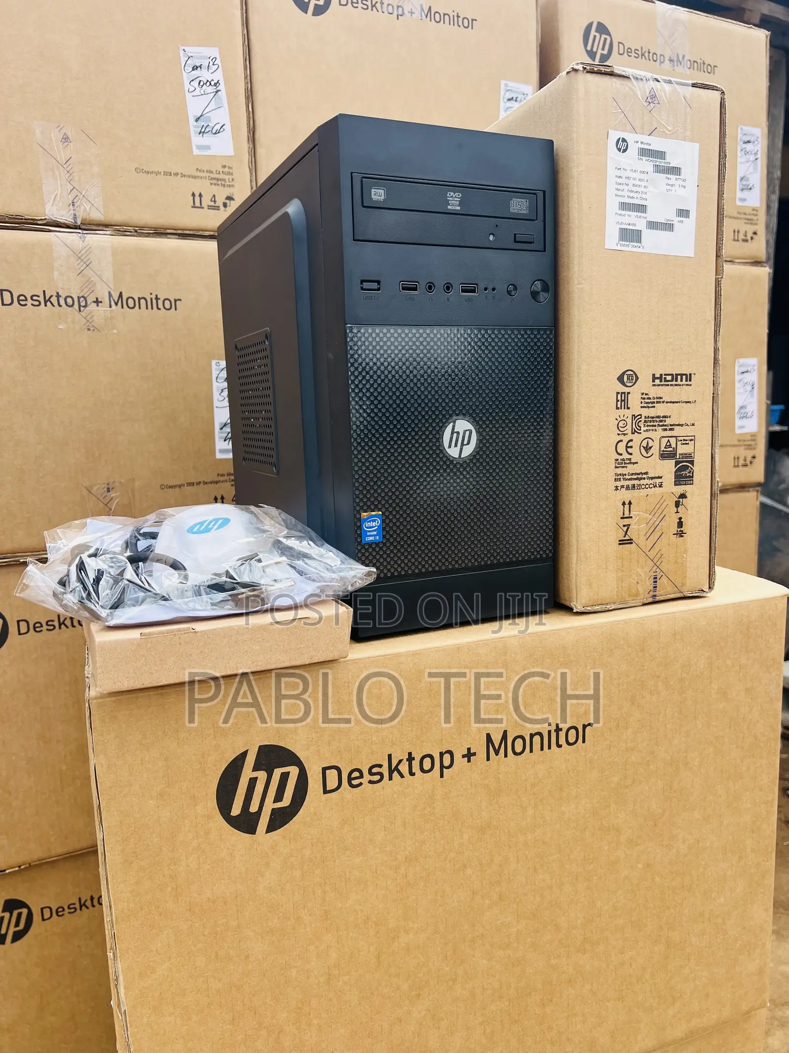 New Desktop Computer HP 8GB Intel Core i3 SSD 256GB