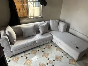 L Shaped Couch With Quality Boucle Fabrics