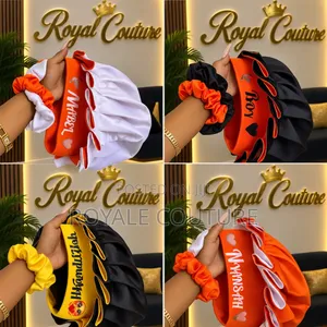 Reversible Customized Satin Hair Bonnets and Scrunchies