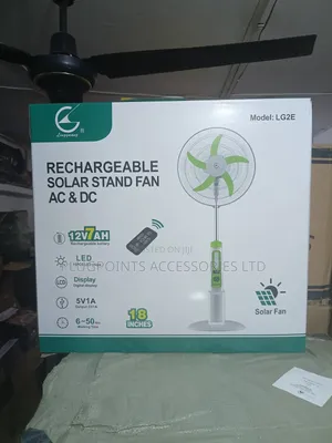 Linguang AC/DCrechargeable Fan With Solar Panel and Bulbs