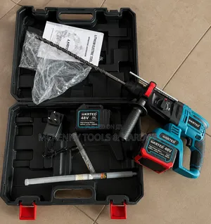 KRTED 48V Cordless Rotary Hammer Drill – 2 Batteries & Case