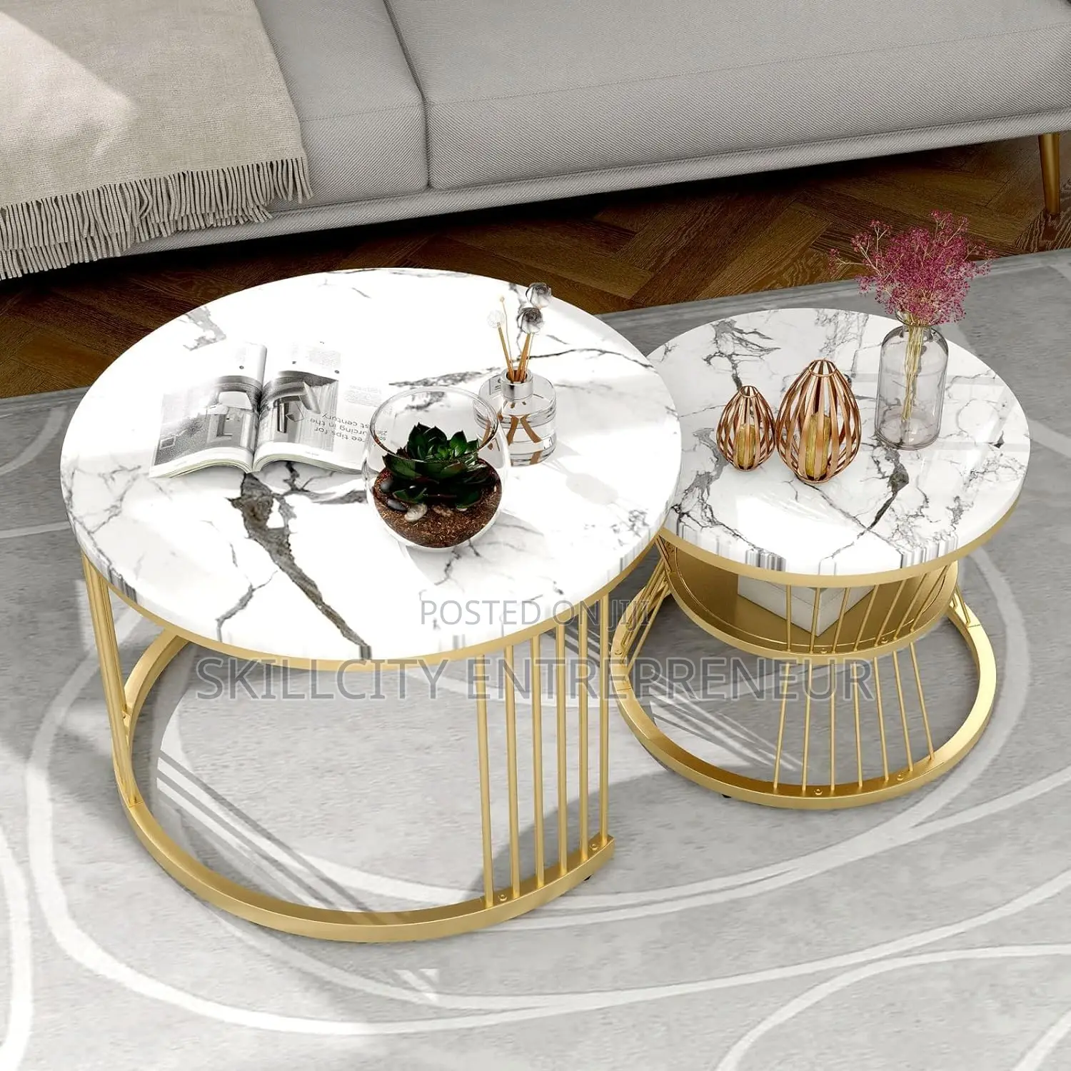 2-Piece Nesting Coffee Table Set