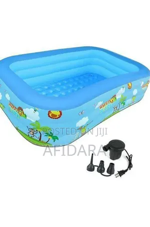 Inflatable Swimming Pool for Kids 210×150×60cm With Automatic Pump