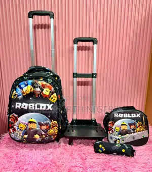 3 in 1 Trolley School Bag With Lunch Box and Pencil Case