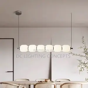 Modern Simple Design Creamy Linear Gourd Pendant Light for Dining Room