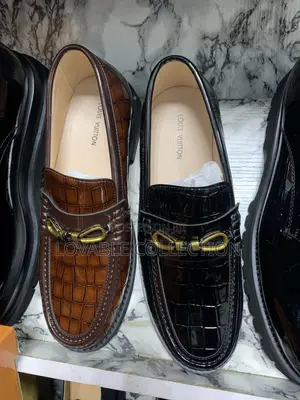 Premium Louis Vuitton Croc-Embossed Leather Loafers