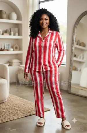 Crimson Stripe Lounge Wear