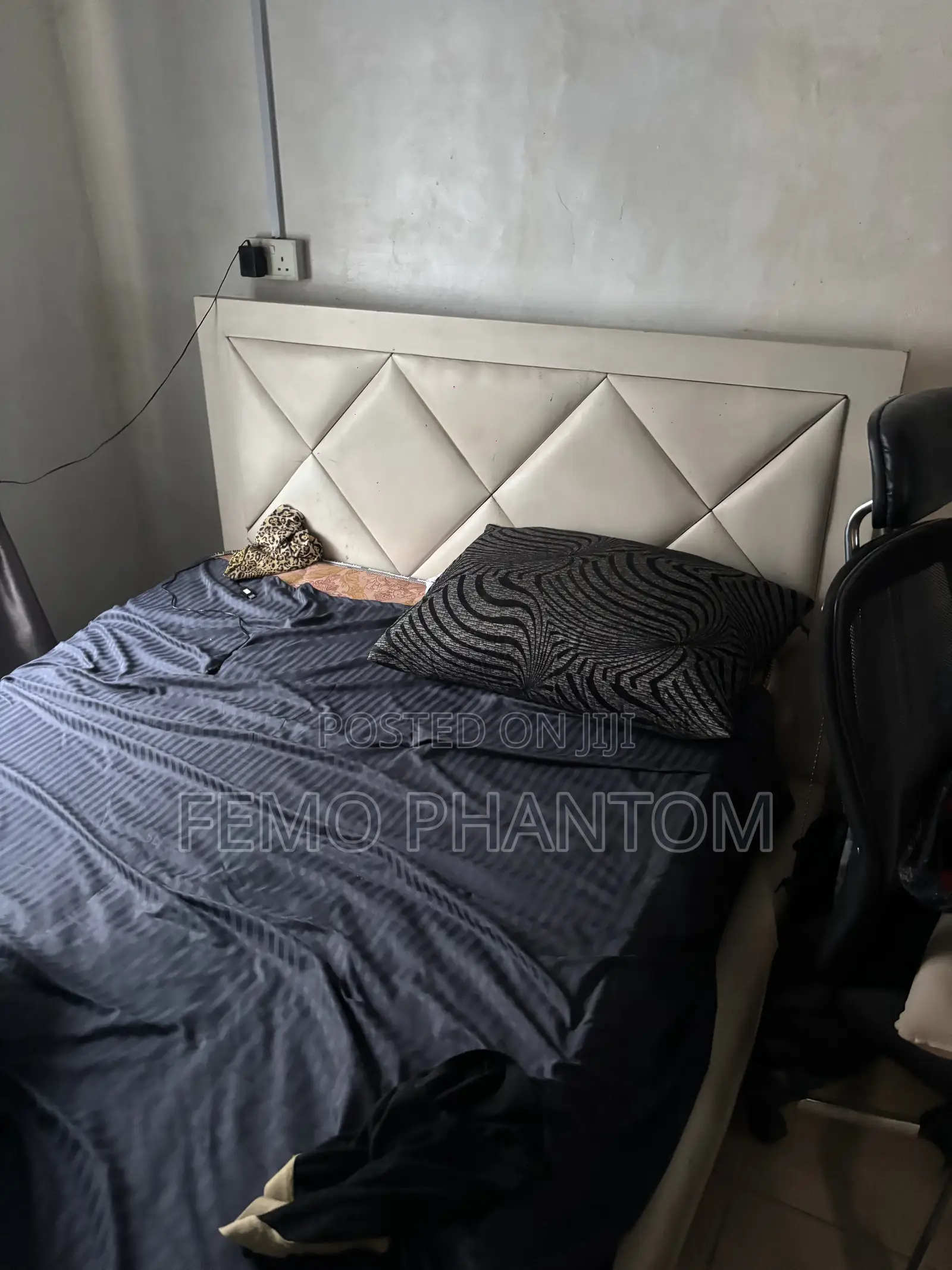 4.5 by 6 Leather Bed Frame