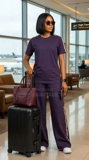 Women's Palazzo Co-Ord Set 2-Piece Office Outfit Casual Matching Set