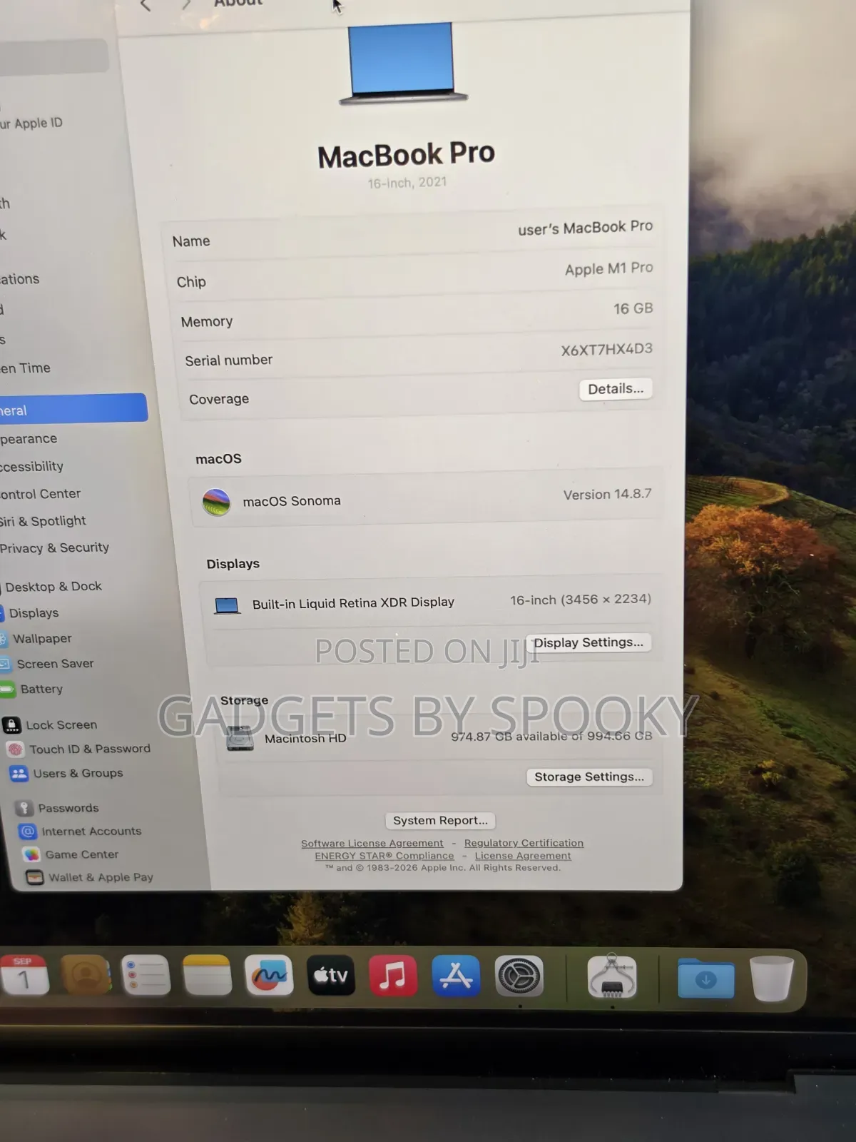 Laptop Apple MacBook Pro 2021 M1 16GB Apple M1 Pro SSD 1T