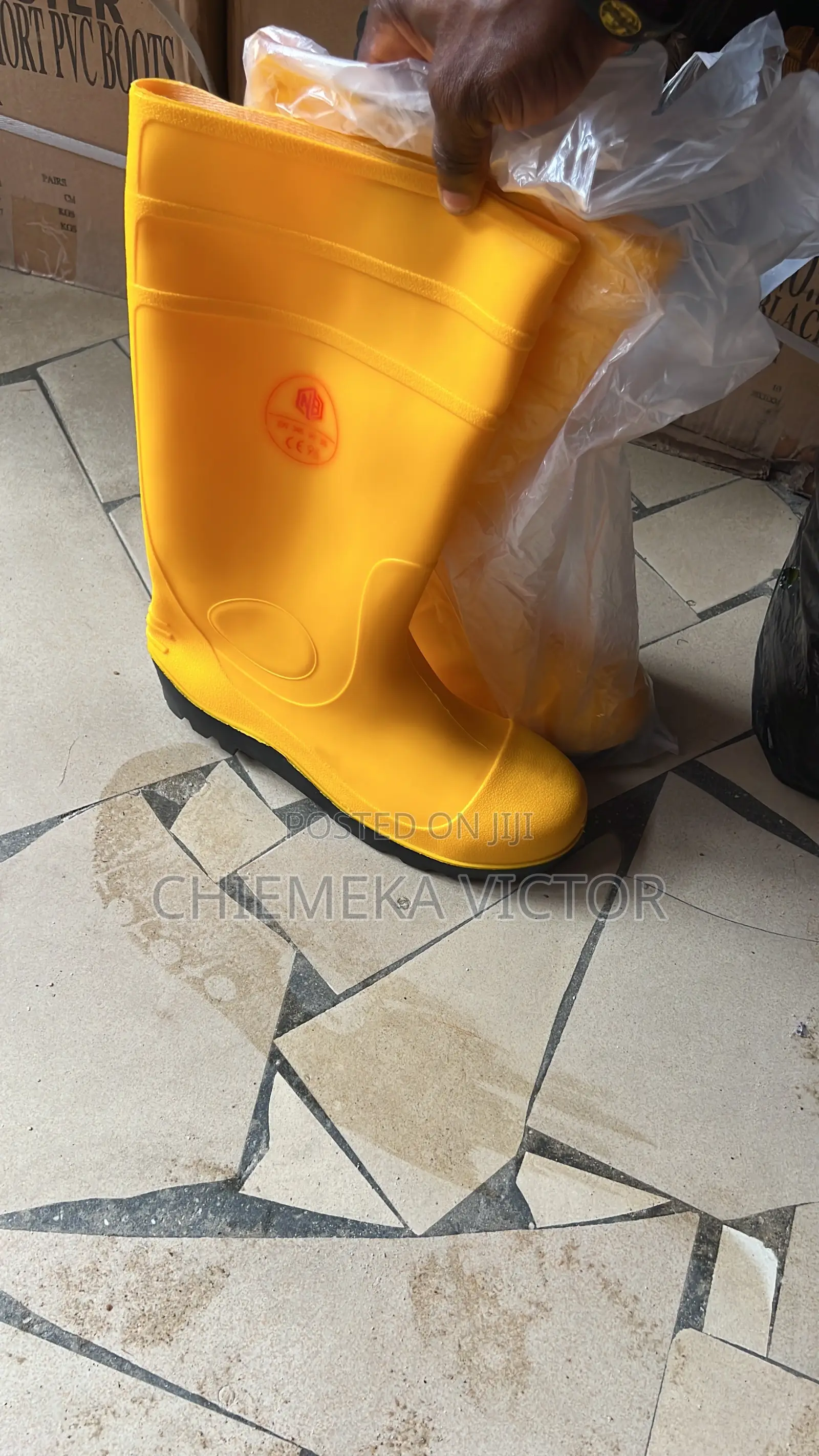 Yellow Safety Rain Boot