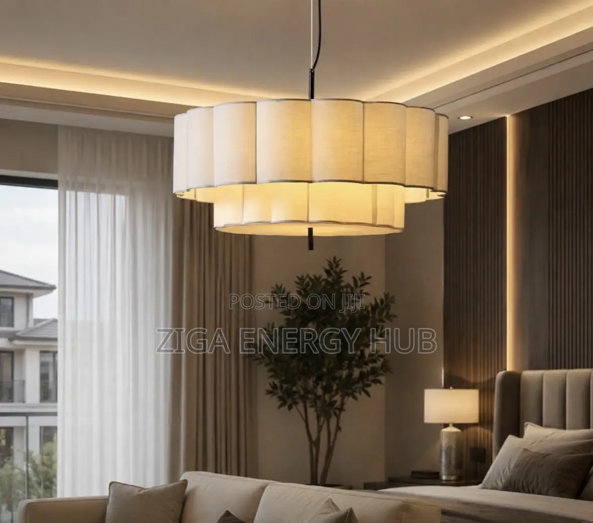 Retro French Fabric Chandelier