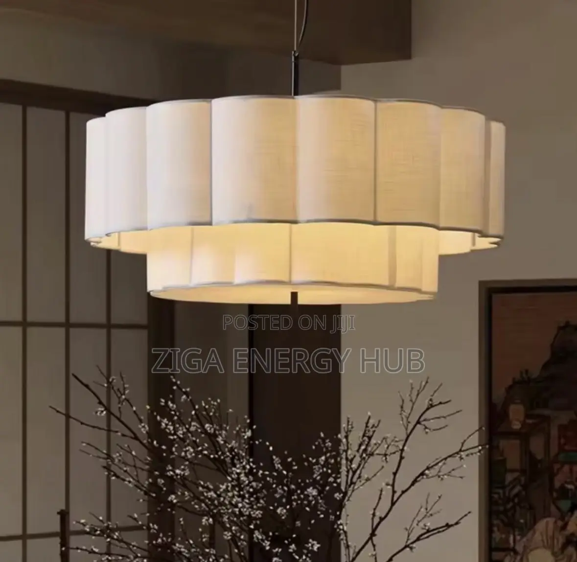 Retro French Fabric Chandelier