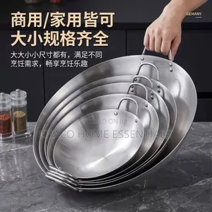 304 Stainless Steel Wok Pan (40cm 38cm 36cm)