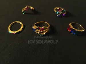 Trendy Knuckle Rings - Gold, Different Stone Color