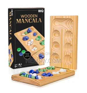 Wooden Mancala Board/ Quality Imported Ayoo Board