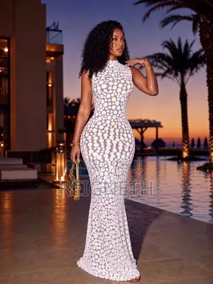 Luxury Mesh Foam Dots Dress