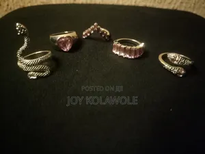 Trendy Knuckle Rings , Silver, Pink Stone Color