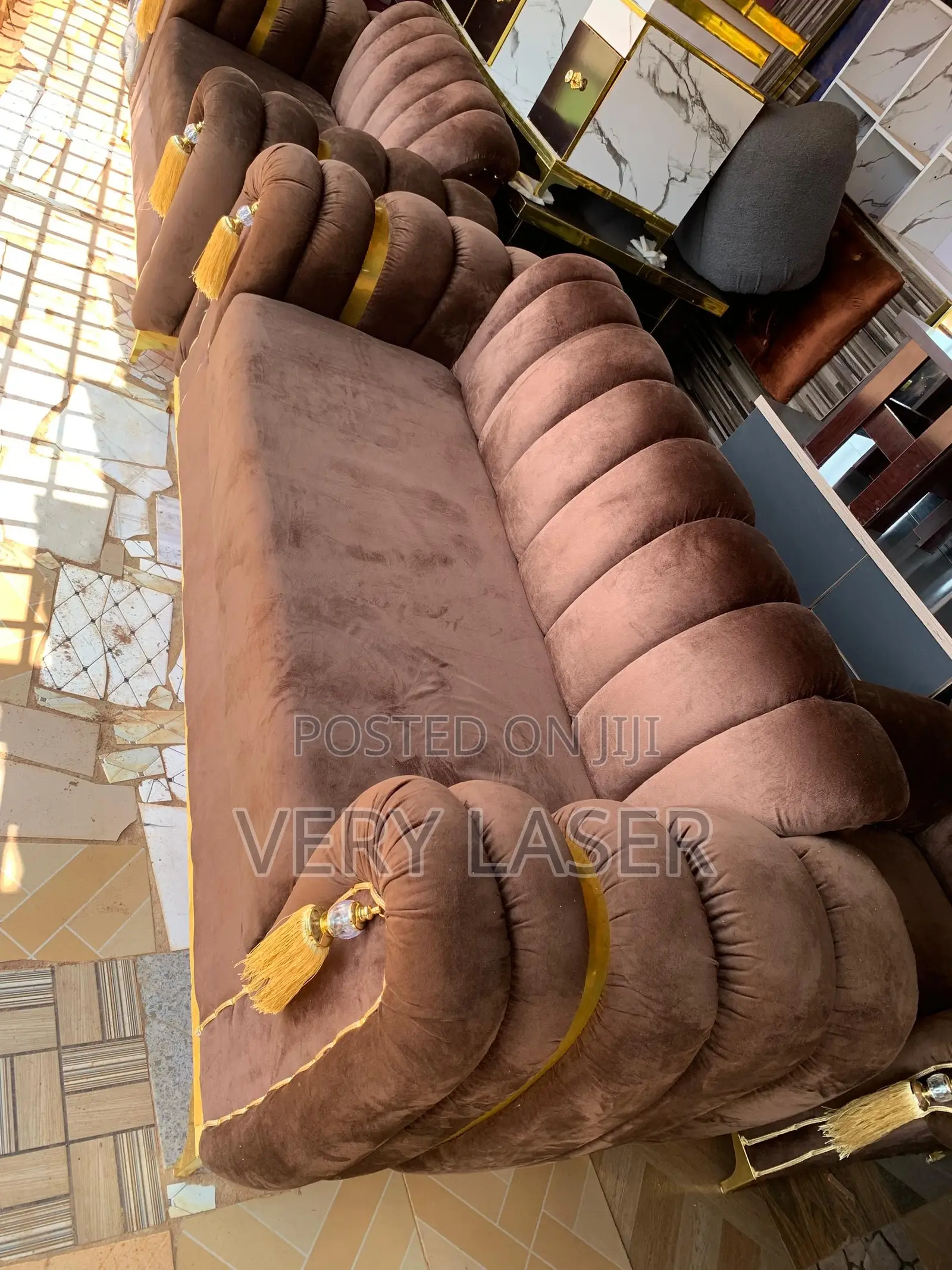 Brown Velvet Sofa
