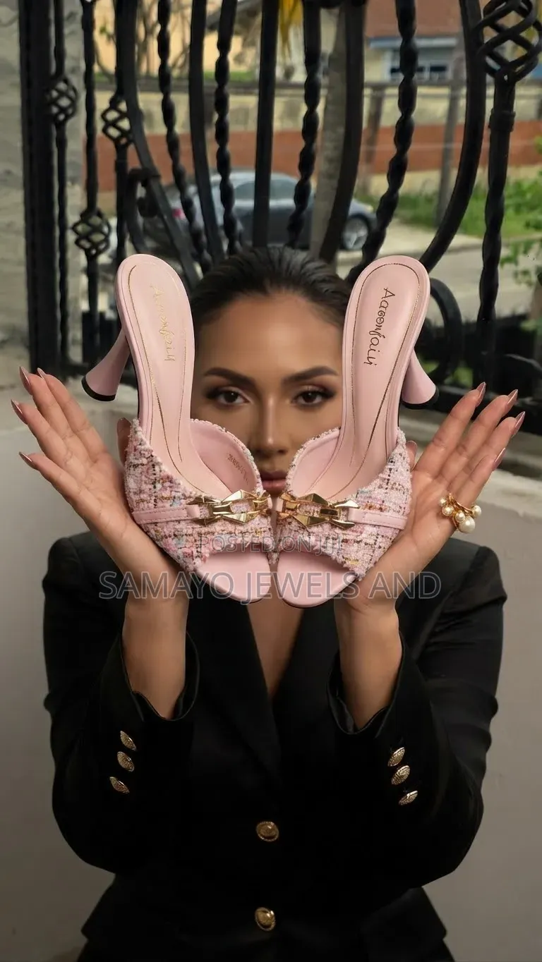 Women’s Open-Toe Heeled Slippers