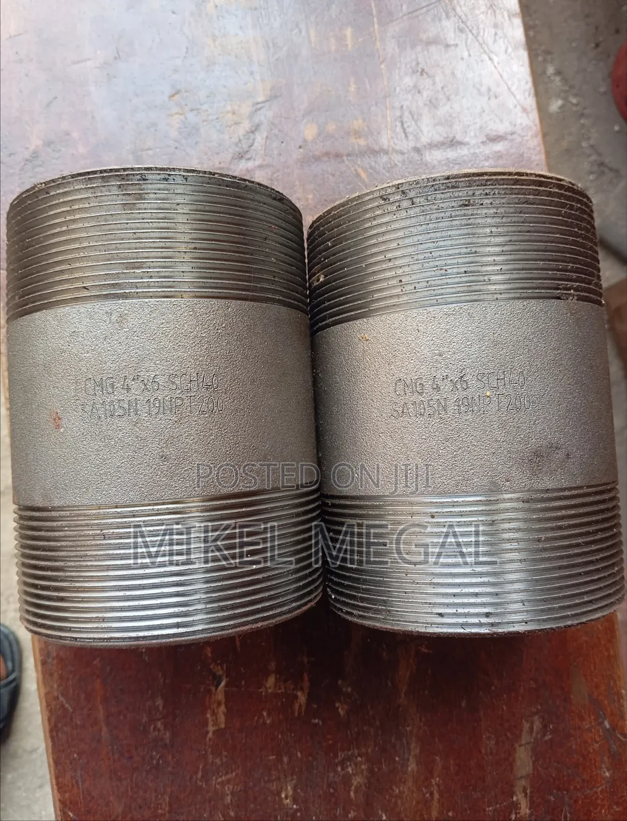 Barrel Nipple 3" X 8” Long Rough Thread