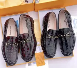 Premium Louis Vuitton Croc-Embossed Leather Loafers