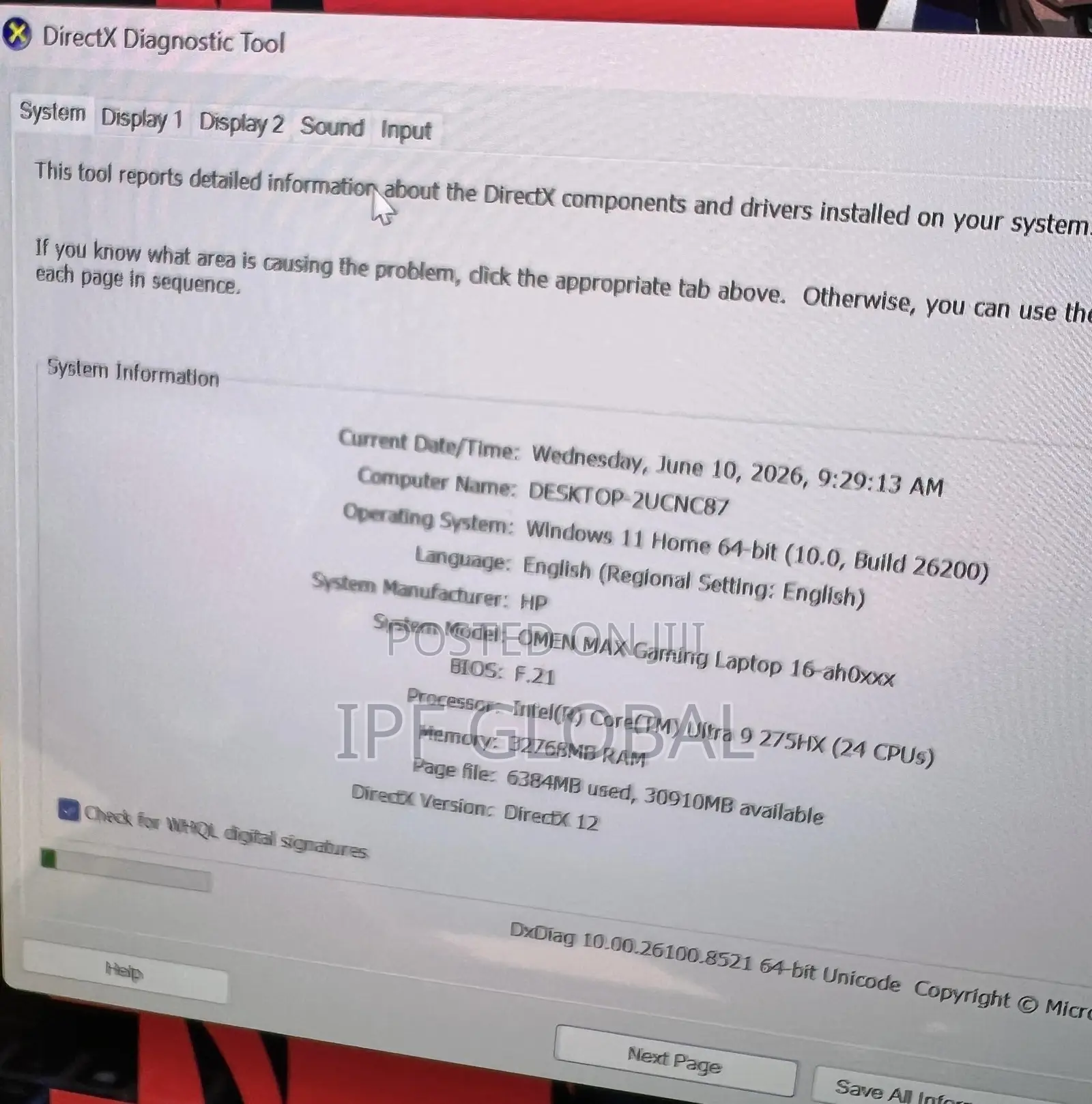 Laptop HP Omen Max 16 32GB Intel Core Ultra 9 SSD 1T