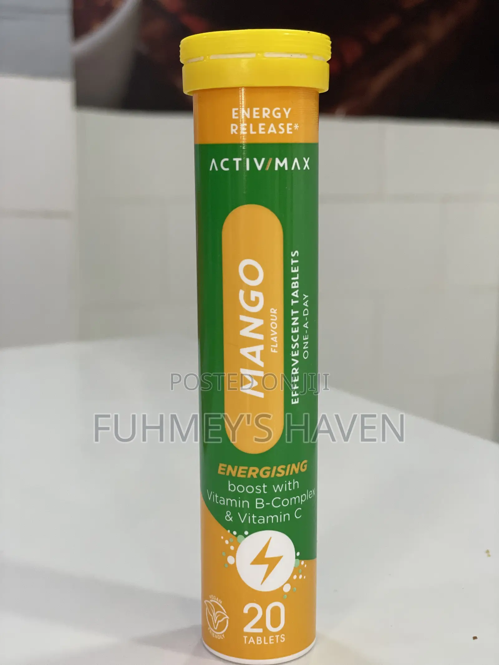 Activ-Max Energy Boost Effervescent Tablets Mango Flavour- 20 Tablets