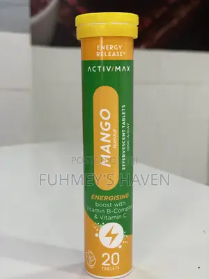 Activ-Max Energy Boost Effervescent Tablets Mango Flavour- 20 Tablets