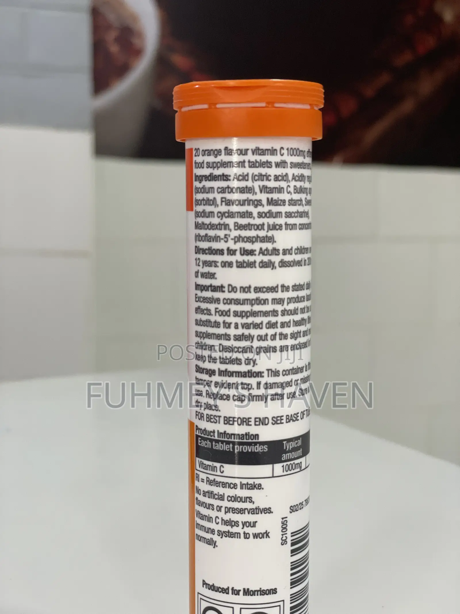 Original Vitamin C 1000mg Effervescent Tablets (20s) - Orange Flavour