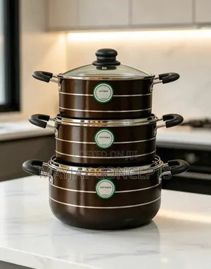 HÖFFNER 6PCS Non-Stick Cookware Set Durable & Stylish 20cm/23cm/24cm