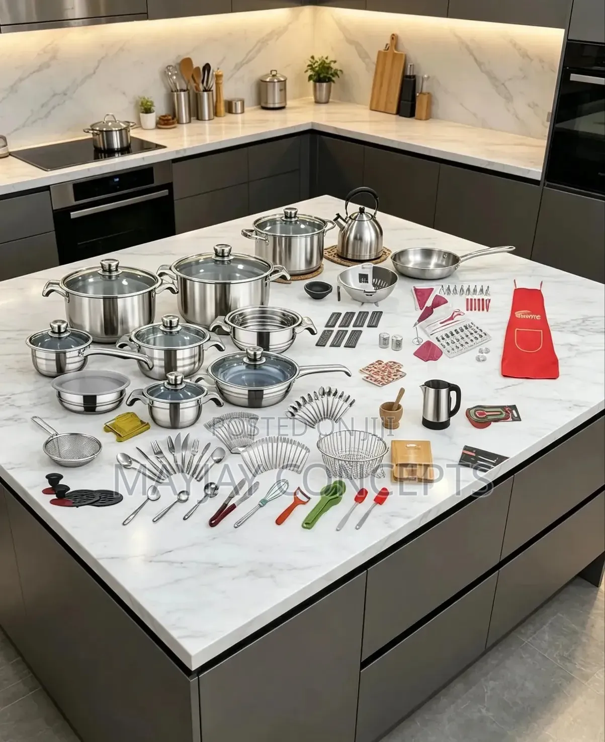 FUNITE 220PCS Stainless Steel Cookware Set | Complete Kitchen Set