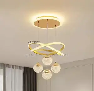Led Chandelier With Ball Nordic Simple Luxury Living Room