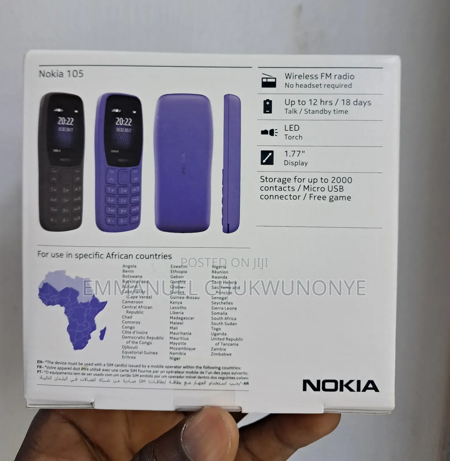 New Nokia 105 Black