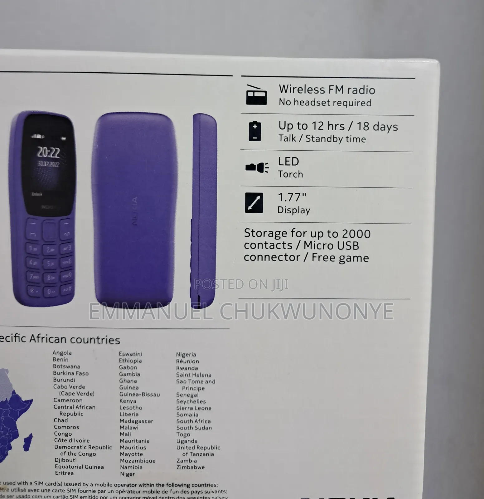 New Nokia 105 Black