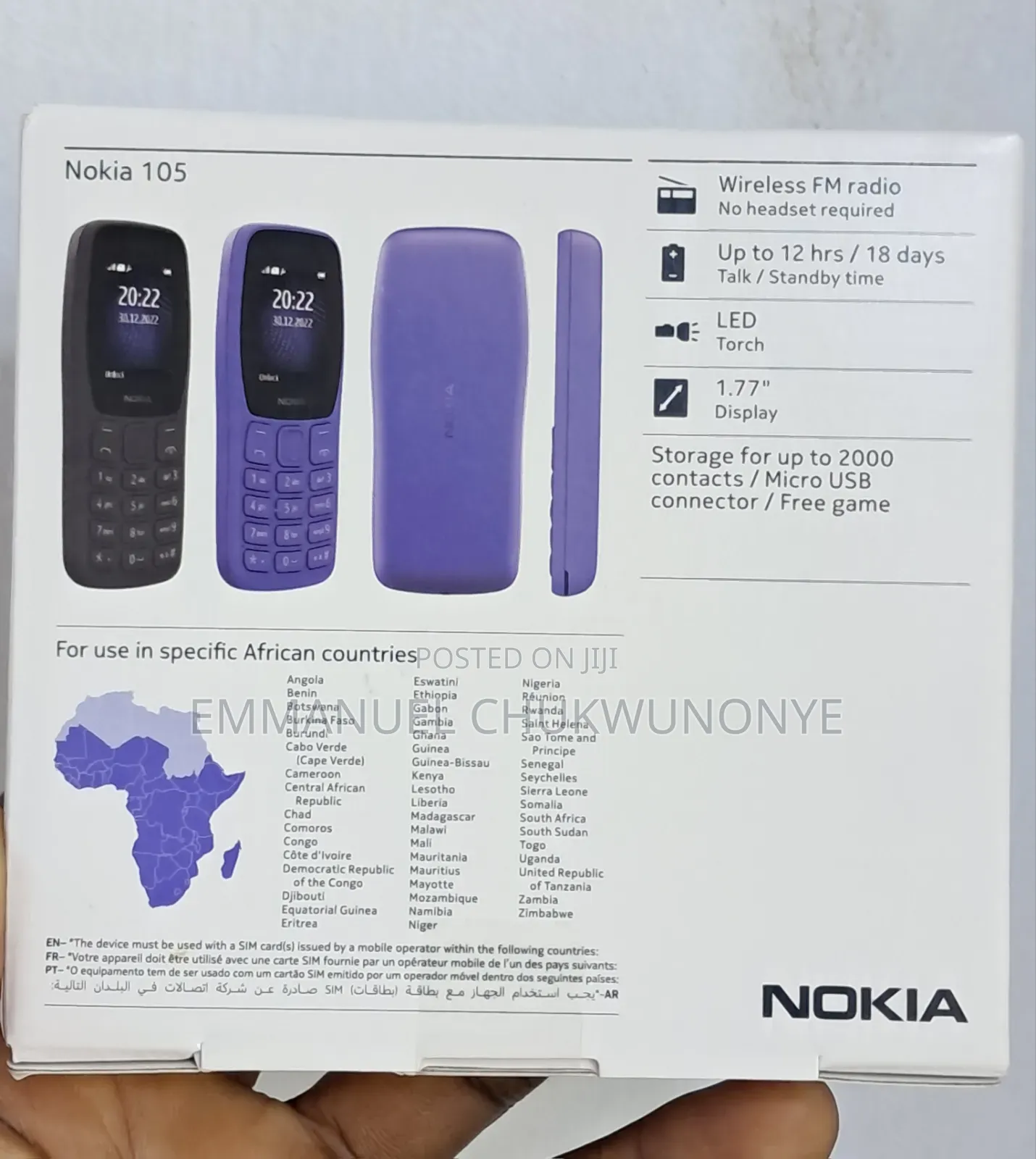 New Nokia 105 Black