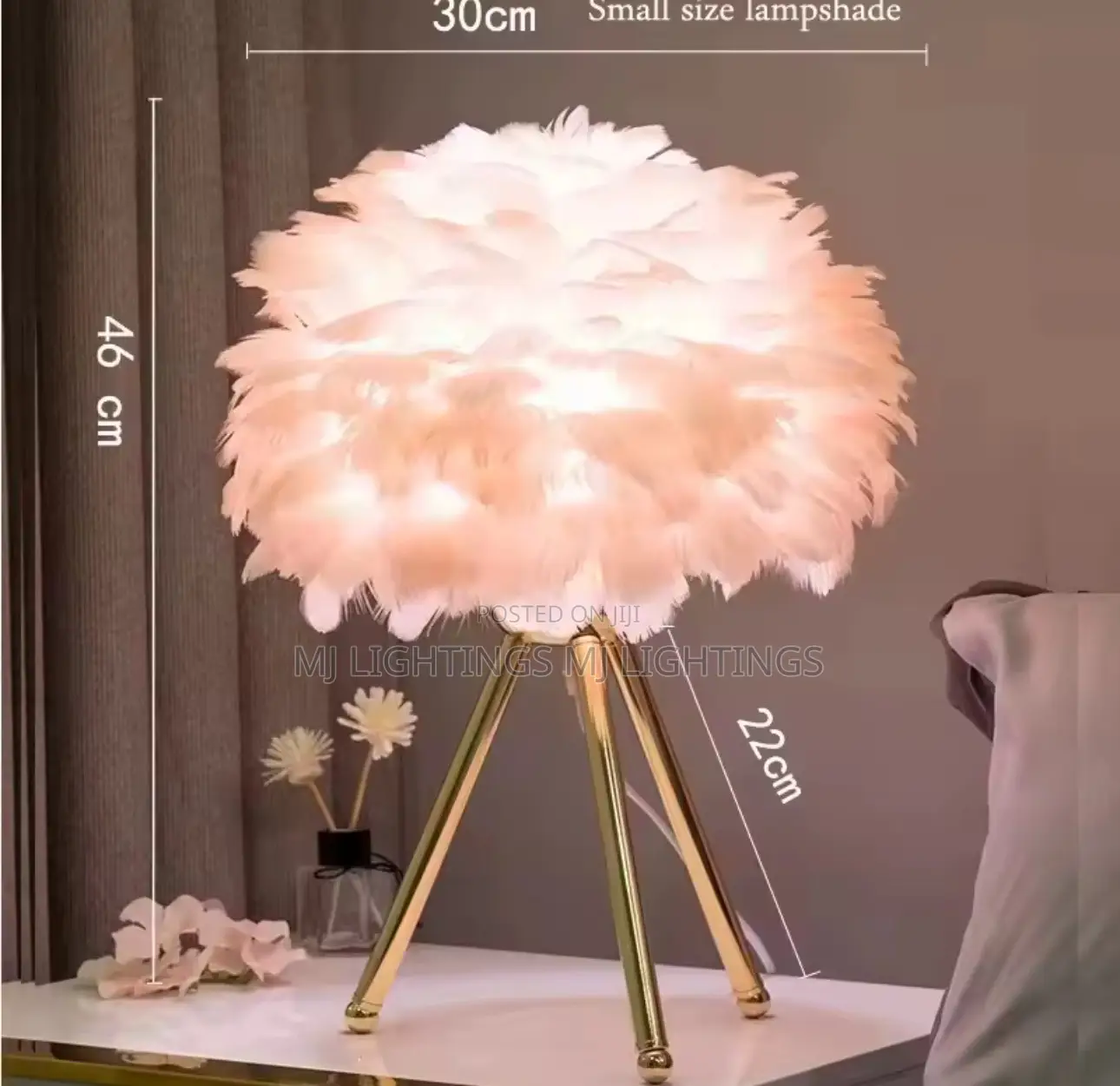 Romantic Cream Wind Feather Tree LED Floor Lamp