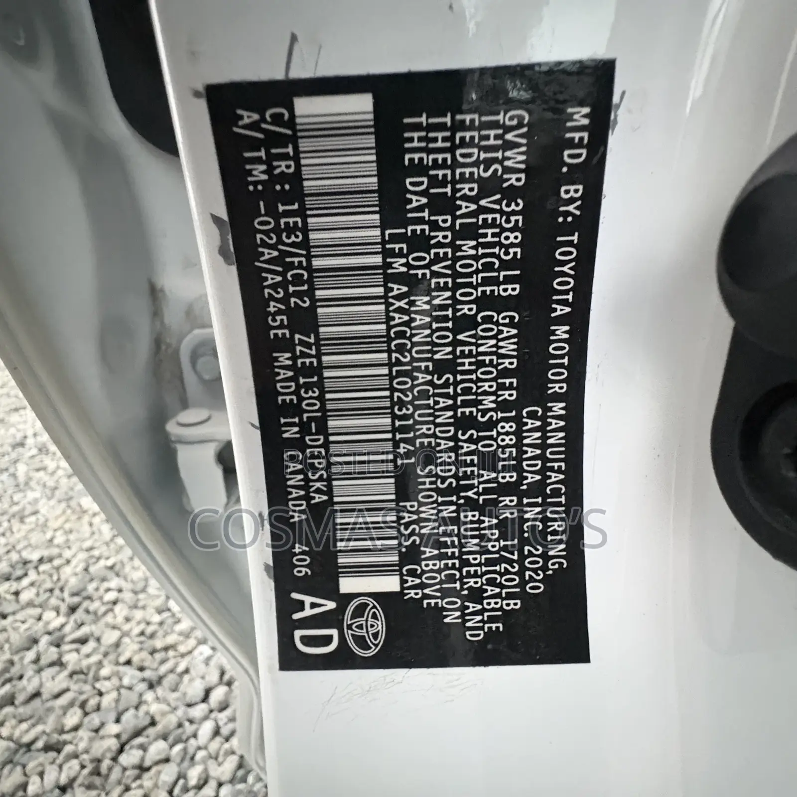 Toyota Corolla 2020 White