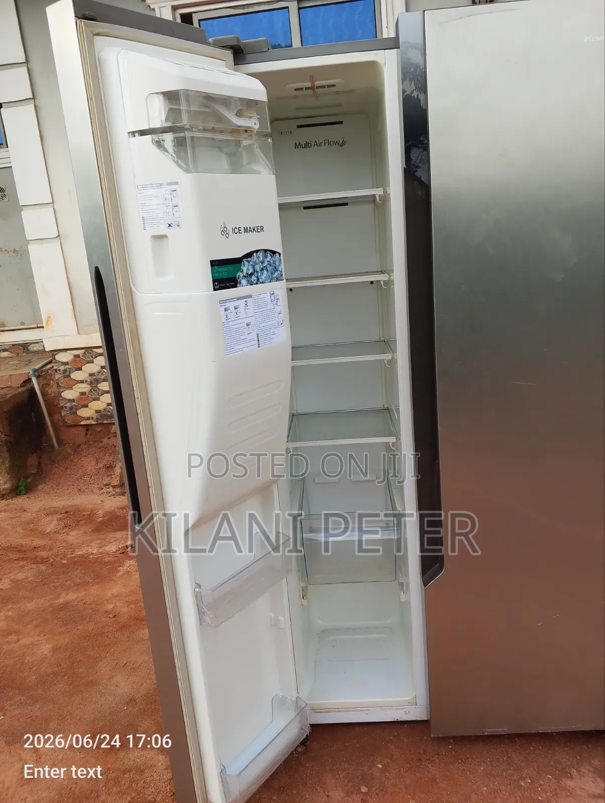 Double Sided Door Hisense Fridge With Ice Machine Maker,