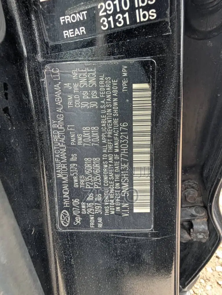 Hyundai Santa Fe 2007 Black