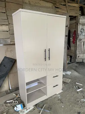 Two Doors Wardrobe With Drawer and Shoe Rack by Morderncity Furniture