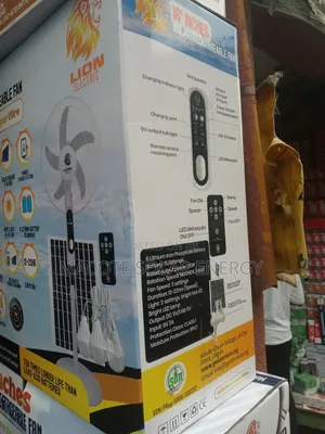 16" Lion Solar Standing Fan